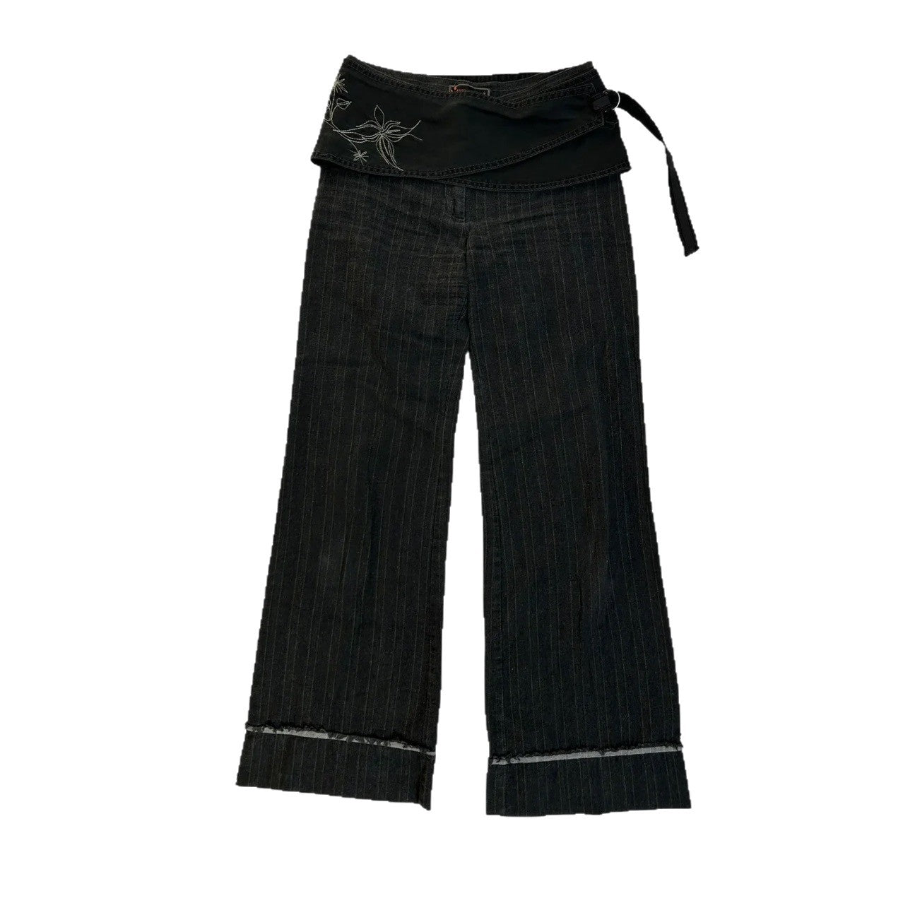 Printed Tape Thigh-length Curtain Tights