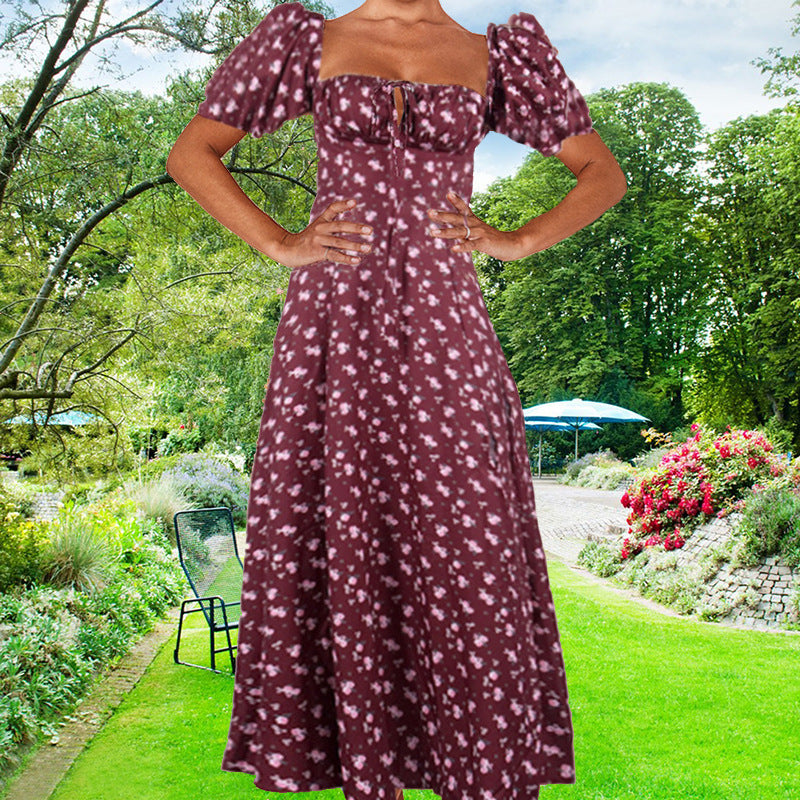 Fashion Floral Slim-fitting Sling Dress Women