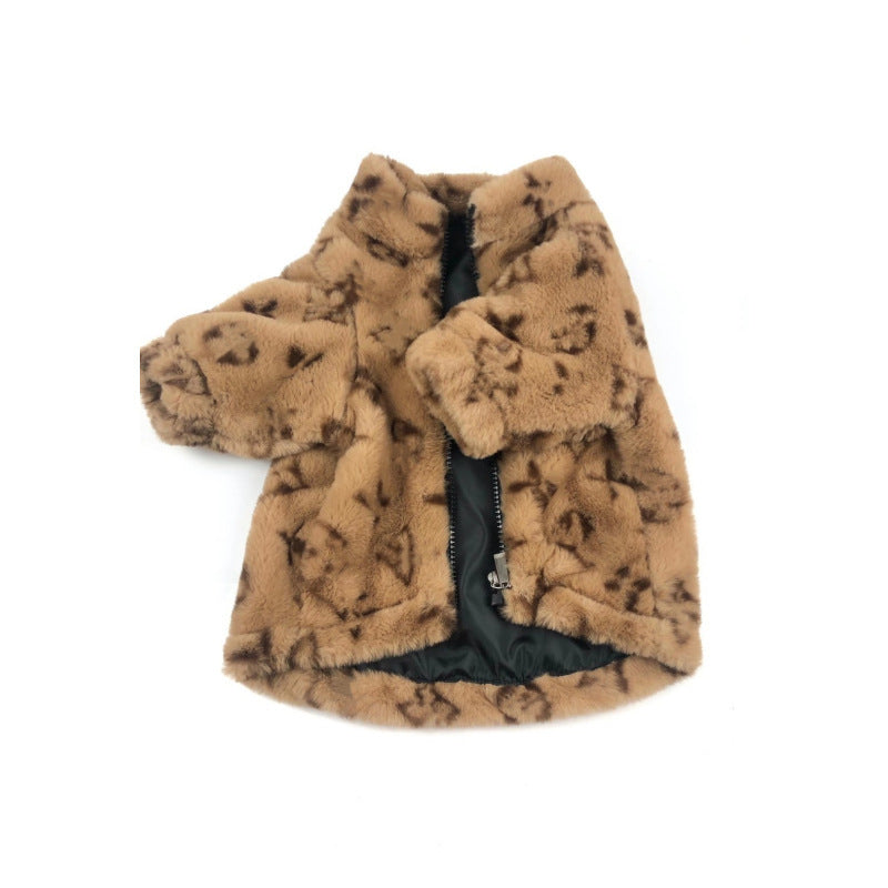 Dog Clothes Apring And Autumn Leopard Print Coat