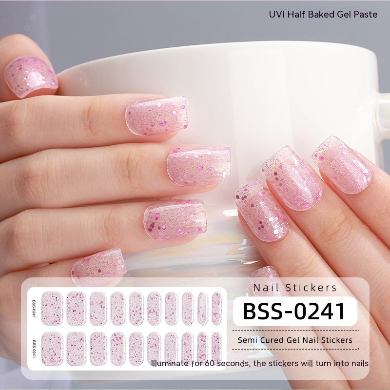 Gel Nail Art Sticker Semi-curing Gel