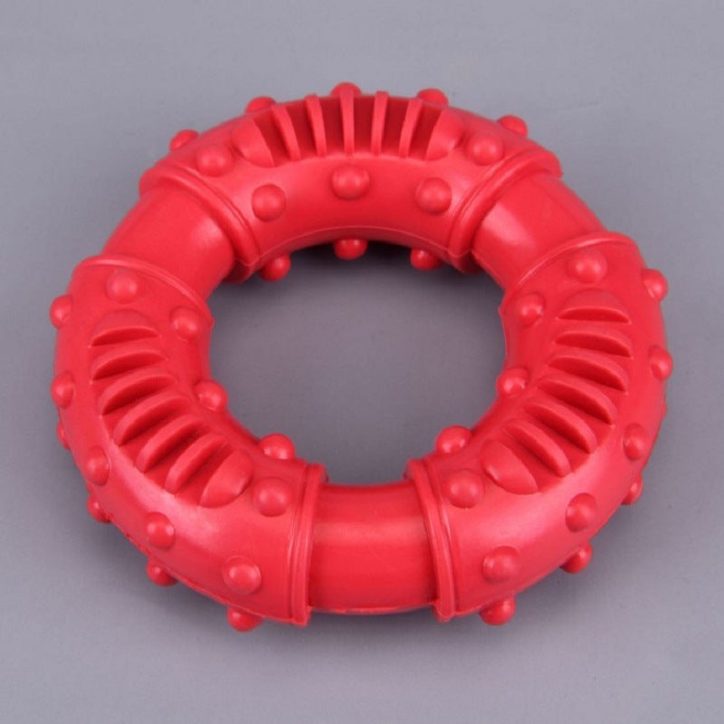 Pet Supplies Chewing Teeth Cleaning Teeth Rubber Interactive Circle Dog Toy Donut Donut Pet Toy