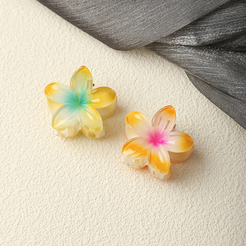 4cm Bauhinia Small Hair Grabbing Clip Simple Plumeria Rubra Bath Hair Clip