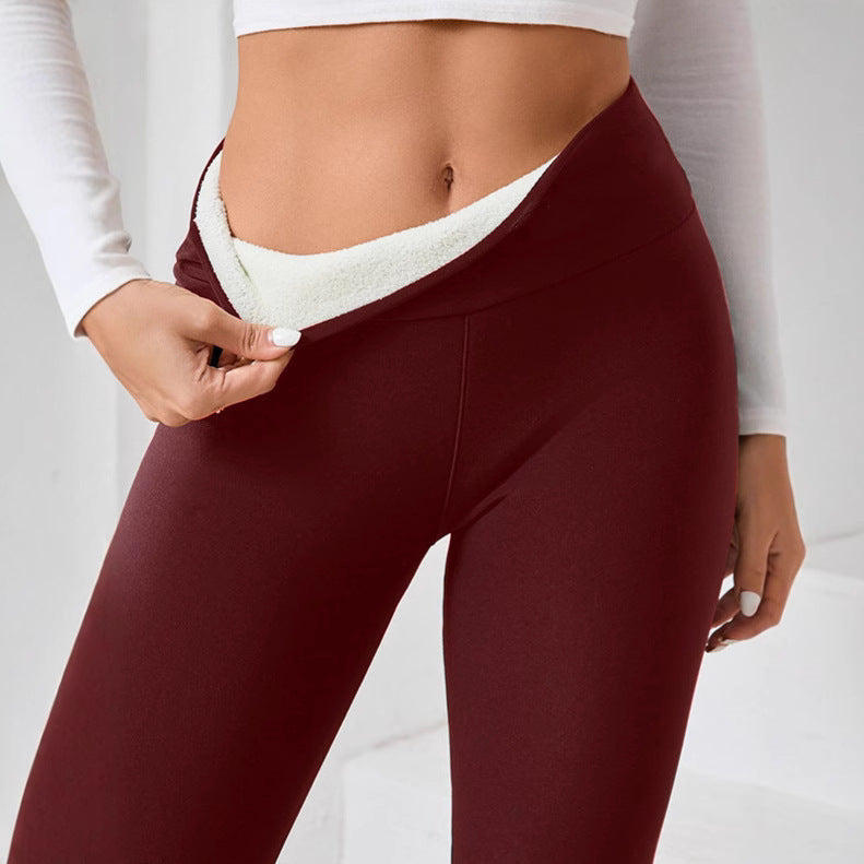 Fleece-lined Thick Light Board Cashmere Leggings