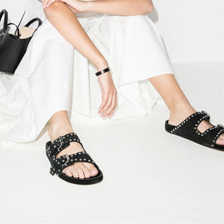 Platform Buckle Stud Ladies Sandals