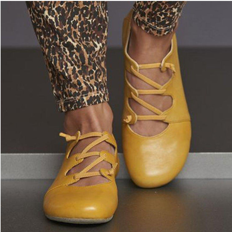 Women's Cross Strap Flat Casual Shoes