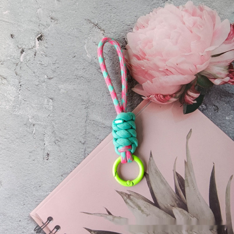 Color Matching Knotted Mobile Phone Lanyard Creative Weaving