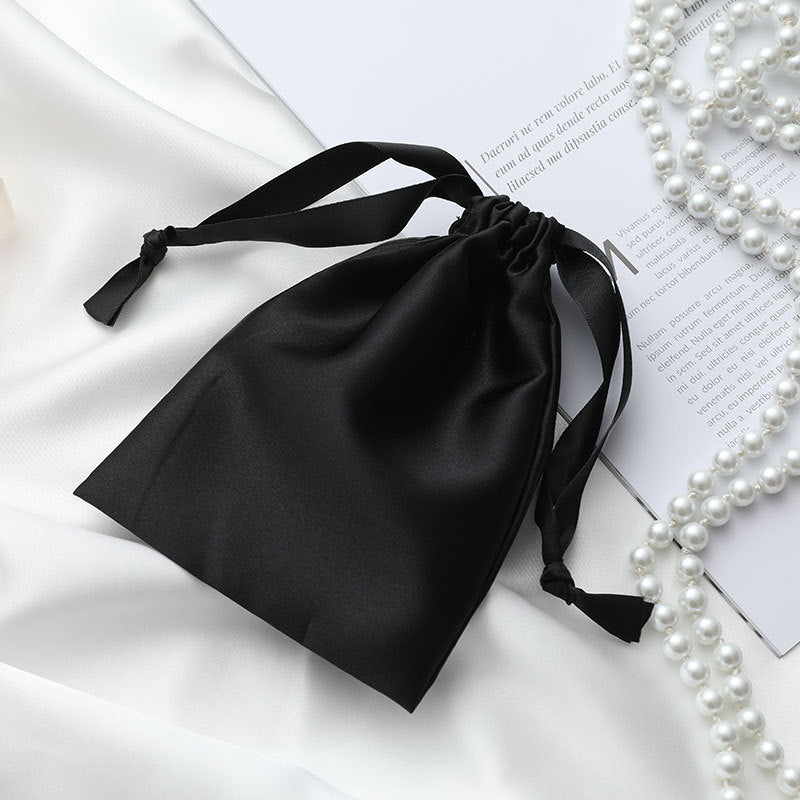 MOQ300 Customized Imitated Silk Fabric Cloth Bag