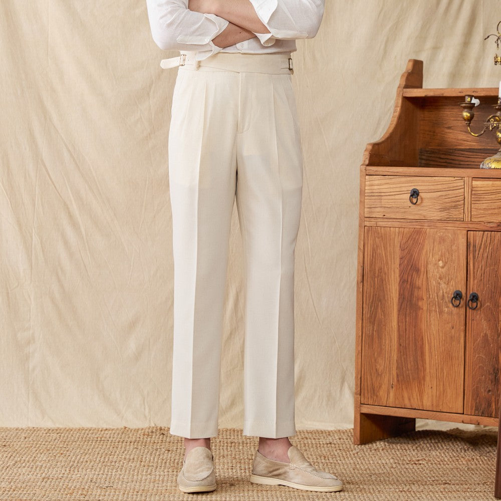 Summer Linen Blended Gorkha District Trousers