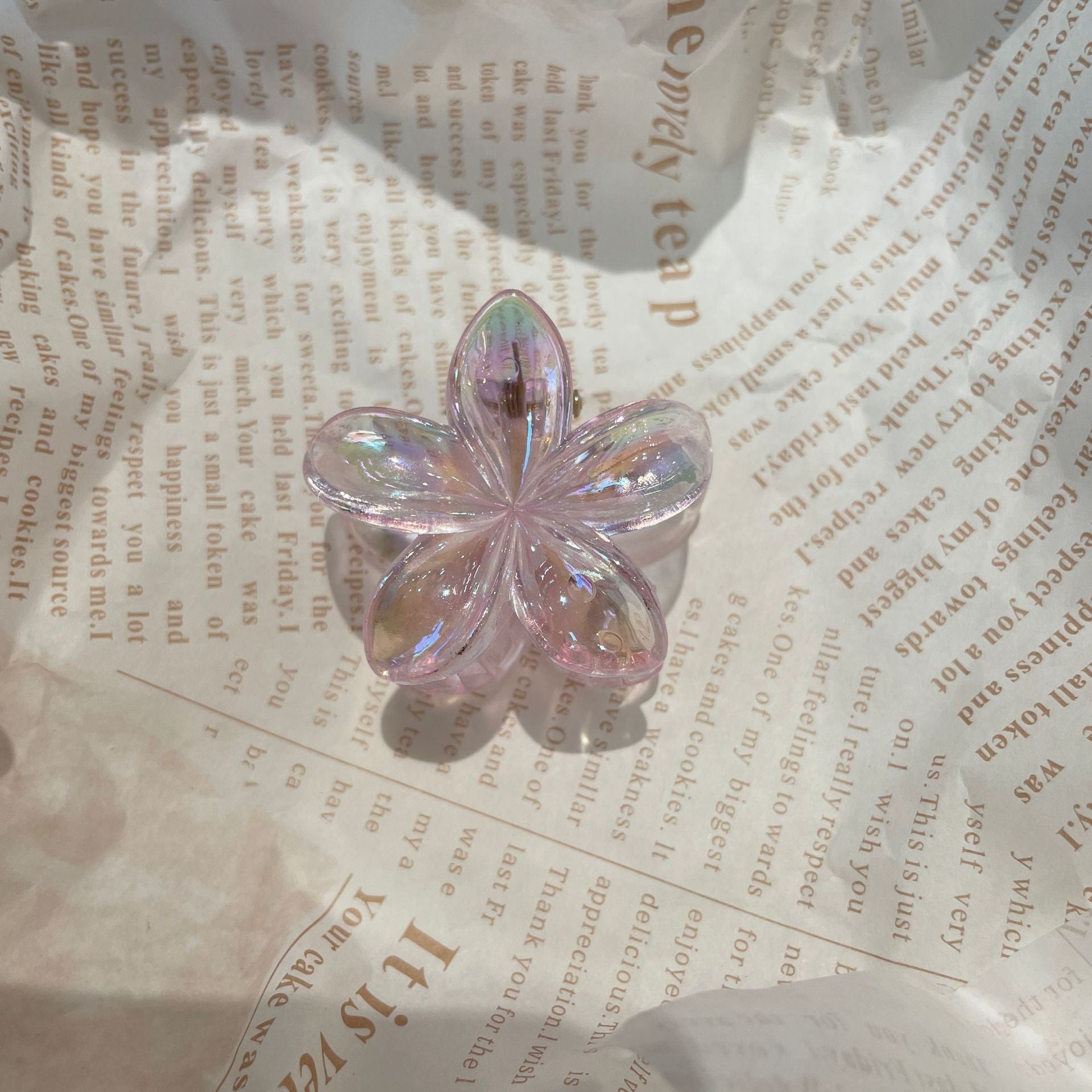 4CM Plumeria Rubra Grip Flower Barrettes Female