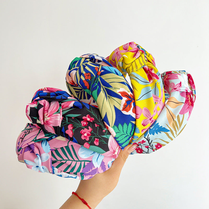 Women's Fashion Personalized Wide-brimmed Printed Headband