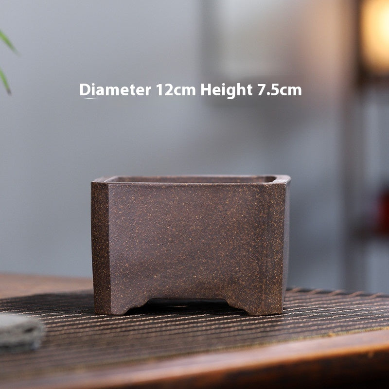 Yixing Purple Sand Small Flower Pot Stoneware Breathable