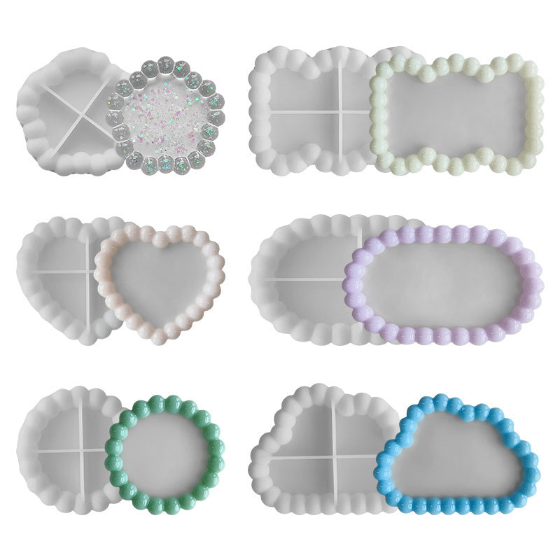 Silicone Bubble Tray Coaster Silicone Mold Table Storage Coaster DIY Plaster Epoxy Mirror Mold