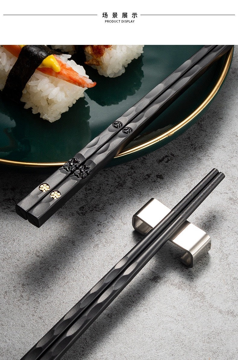Light Luxury Alloy Chopsticks For Household Use One Person Per