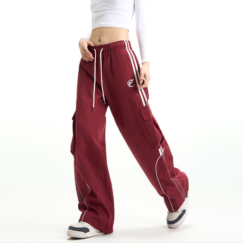 American Style Fried Street Red Overalls Men And Women