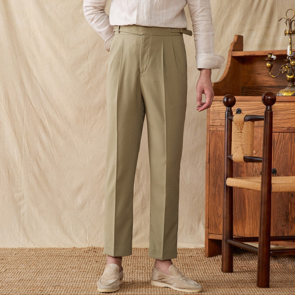Summer Linen Blended Gorkha District Trousers