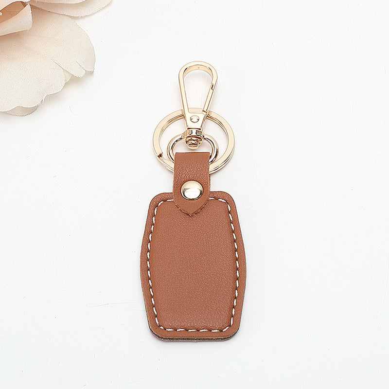 Leather Rectangular Keychain