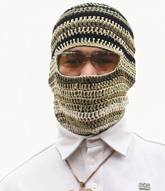 Pullover Windproof Neck Protection Handmade Knitted Hat