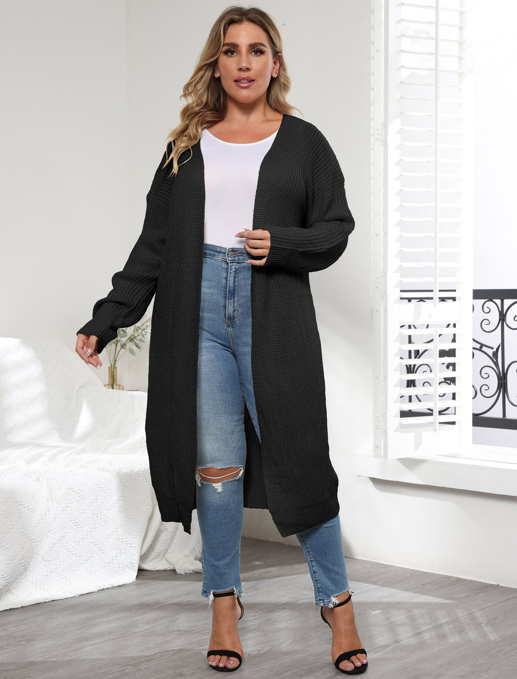 Women's Coat Simple Fashion European And American Style Plus Size Women's Sweater Cardigan