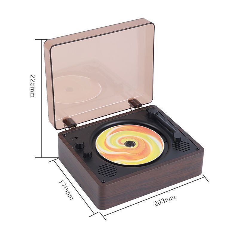 Wooden Vintage Portable Tray CD Player - Retro Music Experience