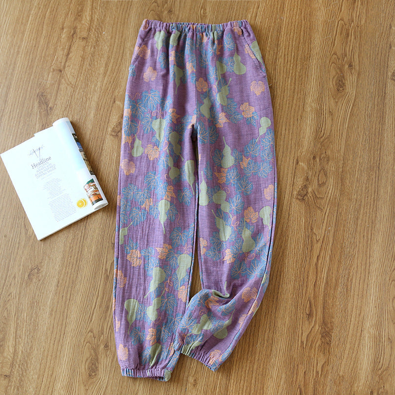 Women's Home Thin Summer Pure Cotton Pajama Pants