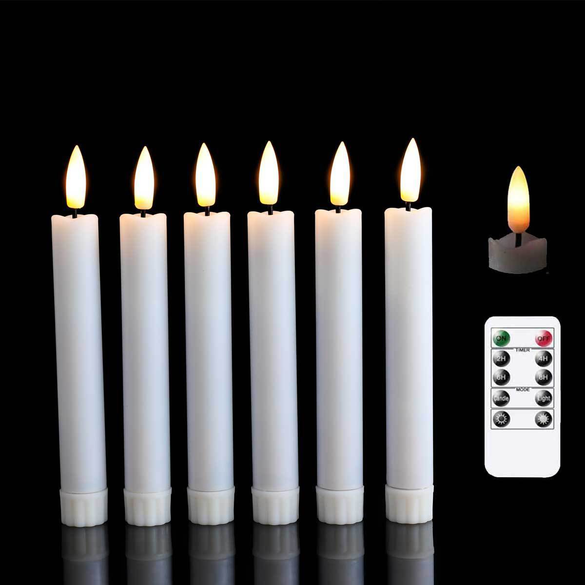 255cm10 Inch Bullet 10 Key Remote Control Wave Mouth Electronic Candle Plastic Birthday Christmas Eve