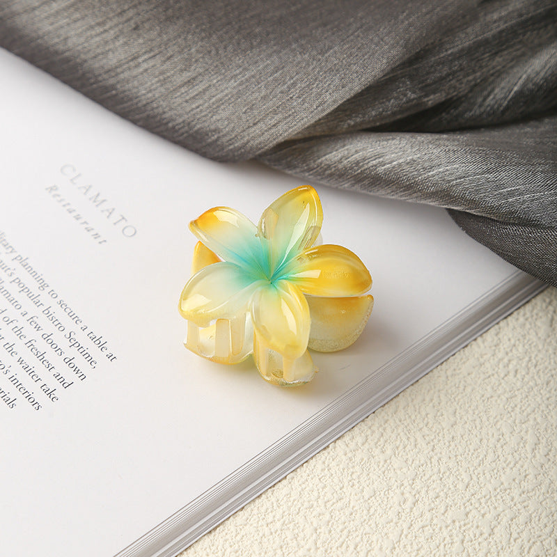 4cm Bauhinia Small Hair Grabbing Clip Simple Plumeria Rubra Bath Hair Clip