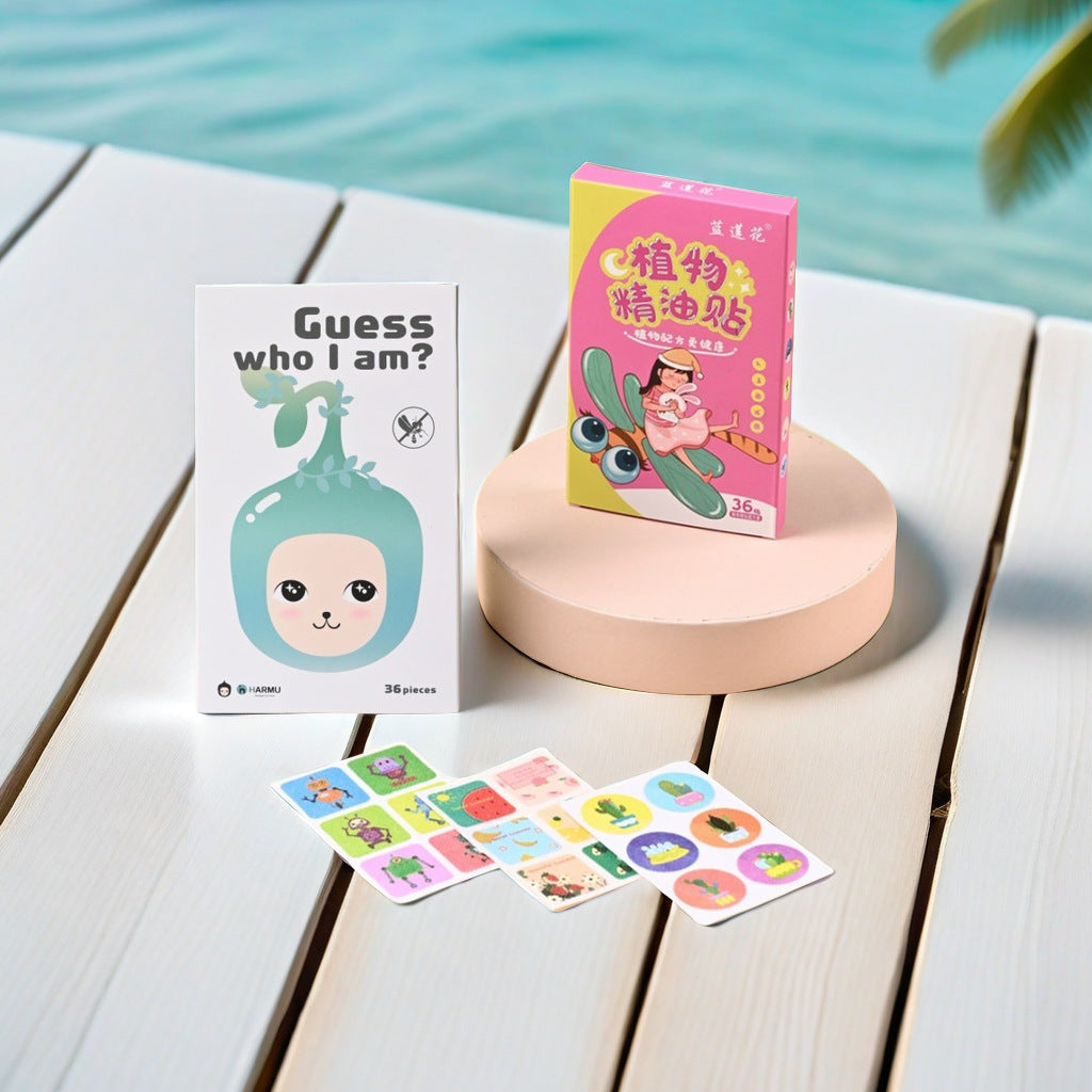 Organic Oil Lemongrass Stickers Cartoon Non-woven Fabric For Infants