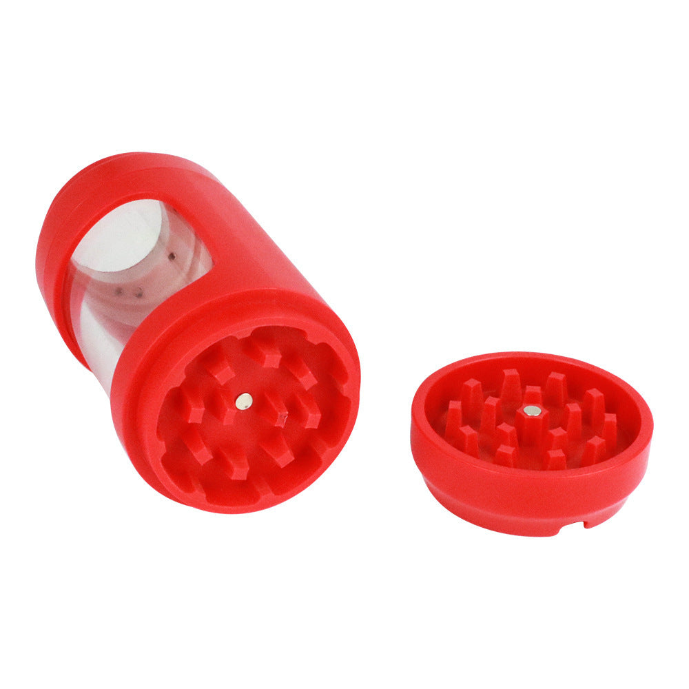 Acrylic Sealed Plastic Cigarette Grinder Smoke Eliminator LED Lamp Can Tobacco Storage