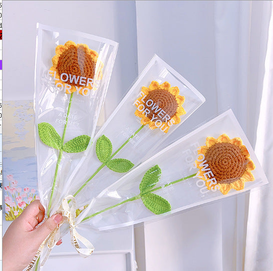 Handmade Crochet Puff Flower Night Light Handbag