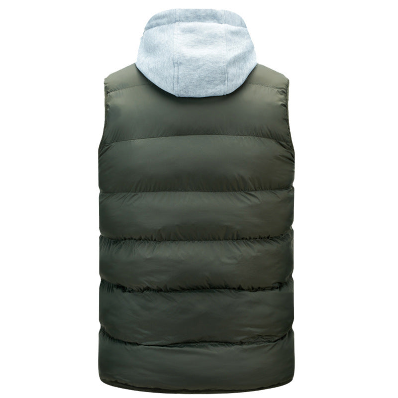 Amazon New Men's Hooded Vest Autumn Cotton Vest