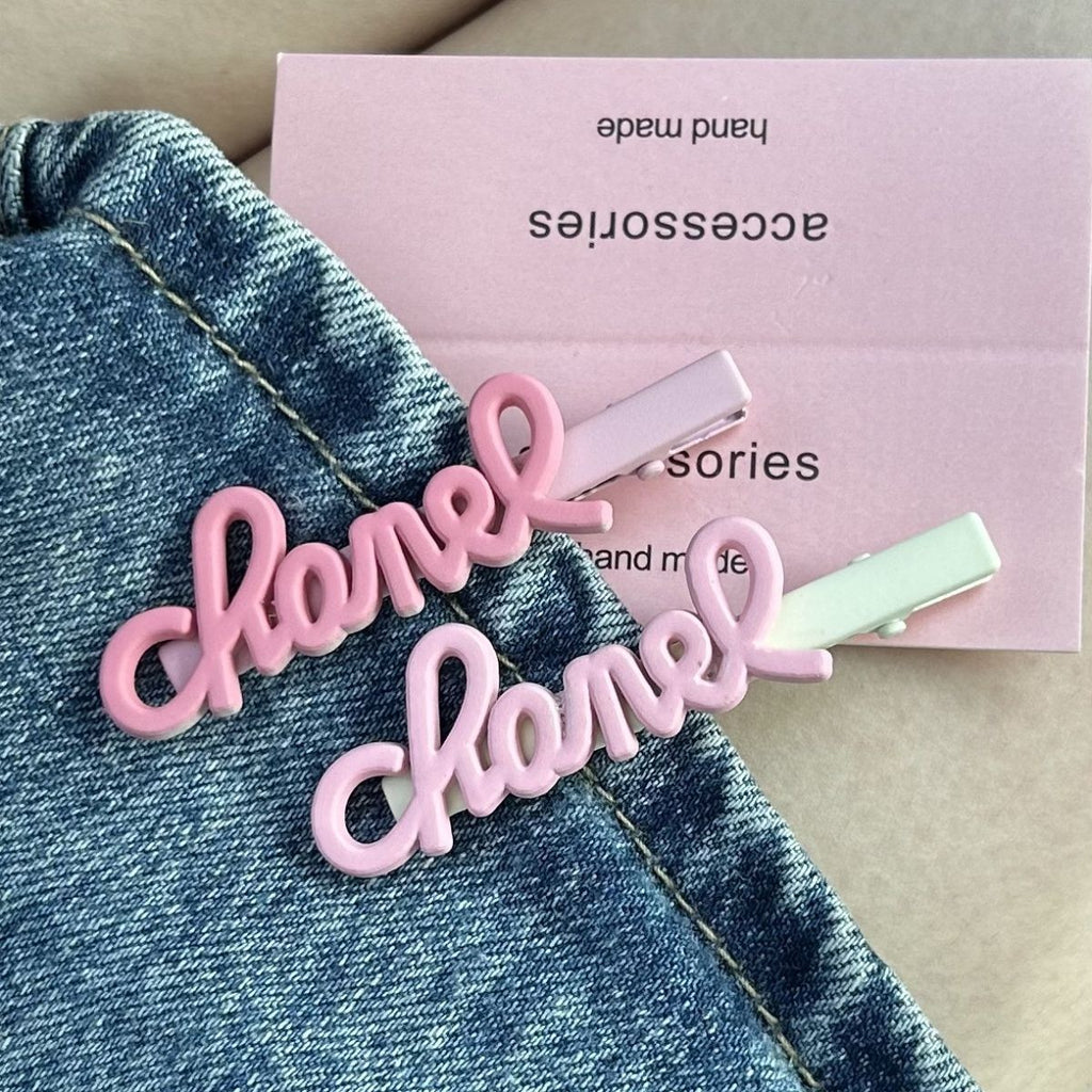 French Advanced Classic Style Letters Side Cropped Hair Clip Hairpin