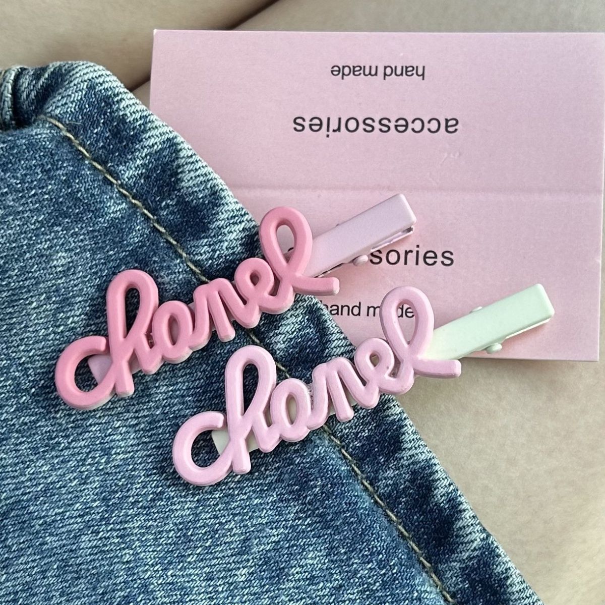 French Advanced Classic Style Letters Side Cropped Hair Clip Hairpin