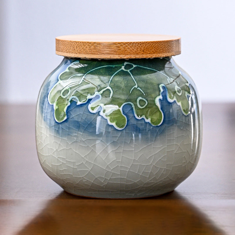Hand Drawn Ge Kiln Tea Jar