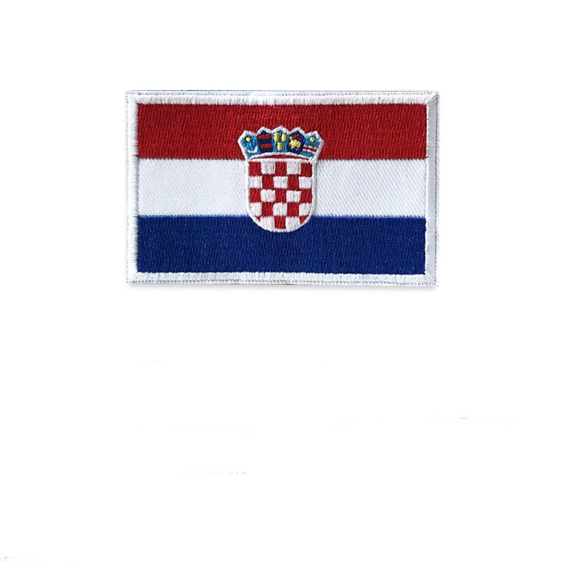 Embroidered National Flag Armband Hat Patch