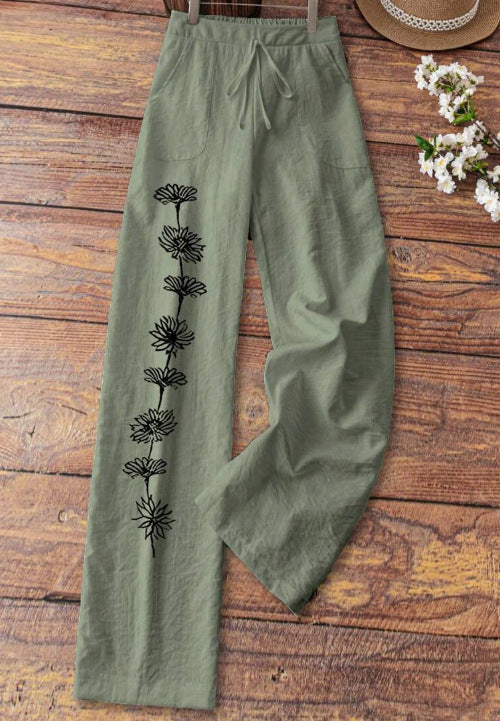 Fashion Casual Printing Loose Trousers For Women