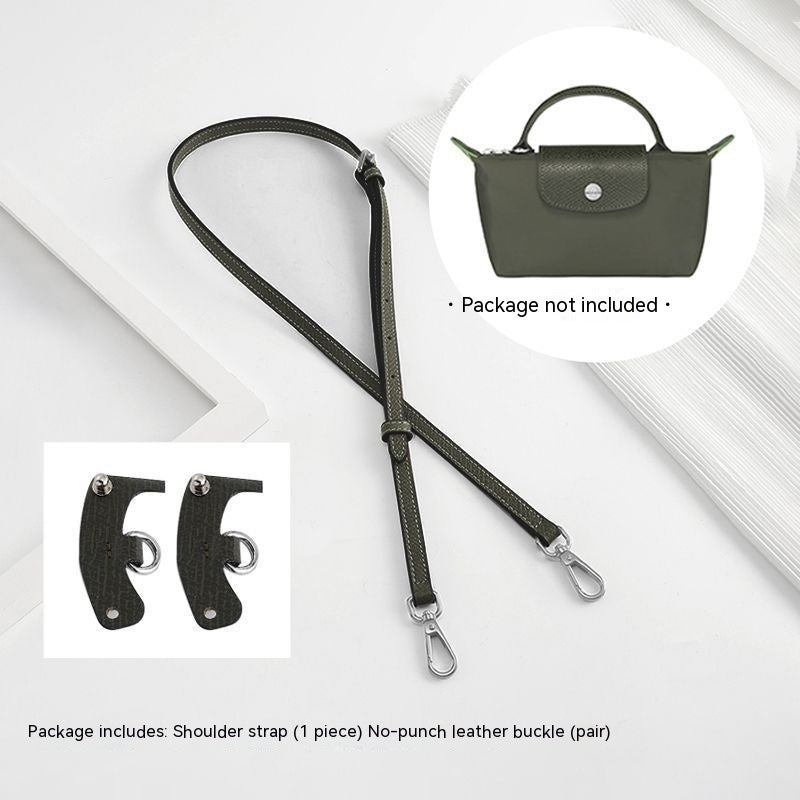 Wide Shoulder Strap Punch-free Leather Ring Transformation Crossbody Hardware Accessories