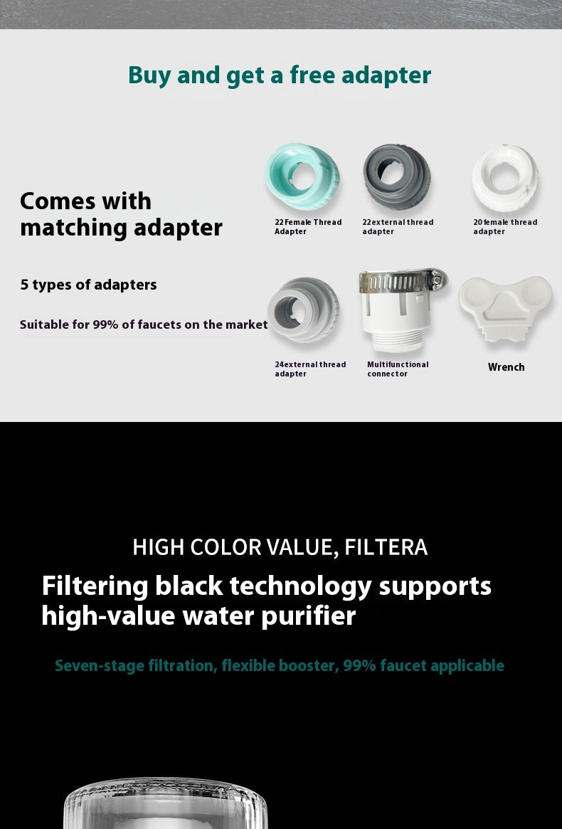 Installation-free Faucet Water Purifier Purification Direct Drink Front Filter Household One Machine Two