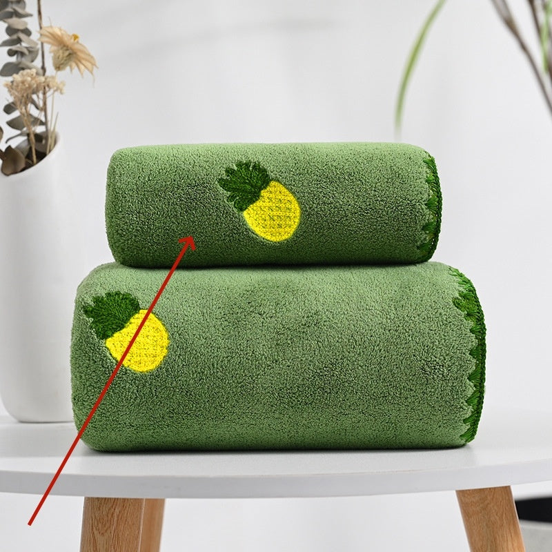 Pineapple Avocado Covers Towels Coral Velvet Soft Absorbent Couple