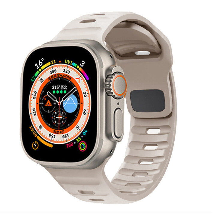 Suitable For Watch Ultra Watch Band Iwatch9 Solid Color Snap Button