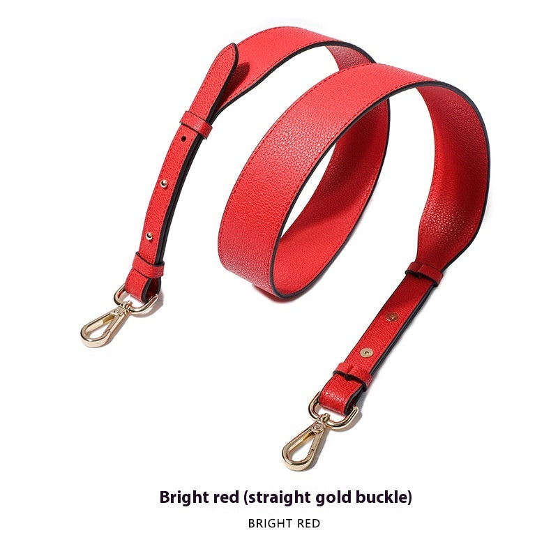 Cowhide Milled Double-sided Wide Shoulder Strap All-match Adjustable