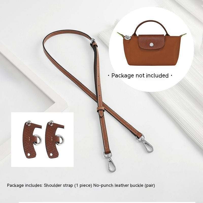 Wide Shoulder Strap Punch-free Leather Ring Transformation Crossbody Hardware Accessories