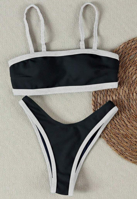 Bikini Swimsuit Color Matching Simple Women