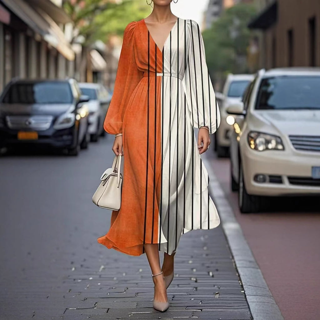 Printed Casual Retro Sexy Dress