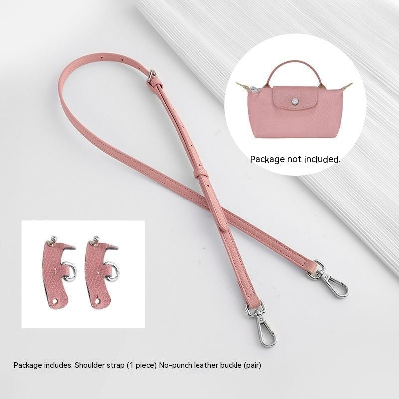 Wide Shoulder Strap Punch-free Leather Ring Transformation Crossbody Hardware Accessories