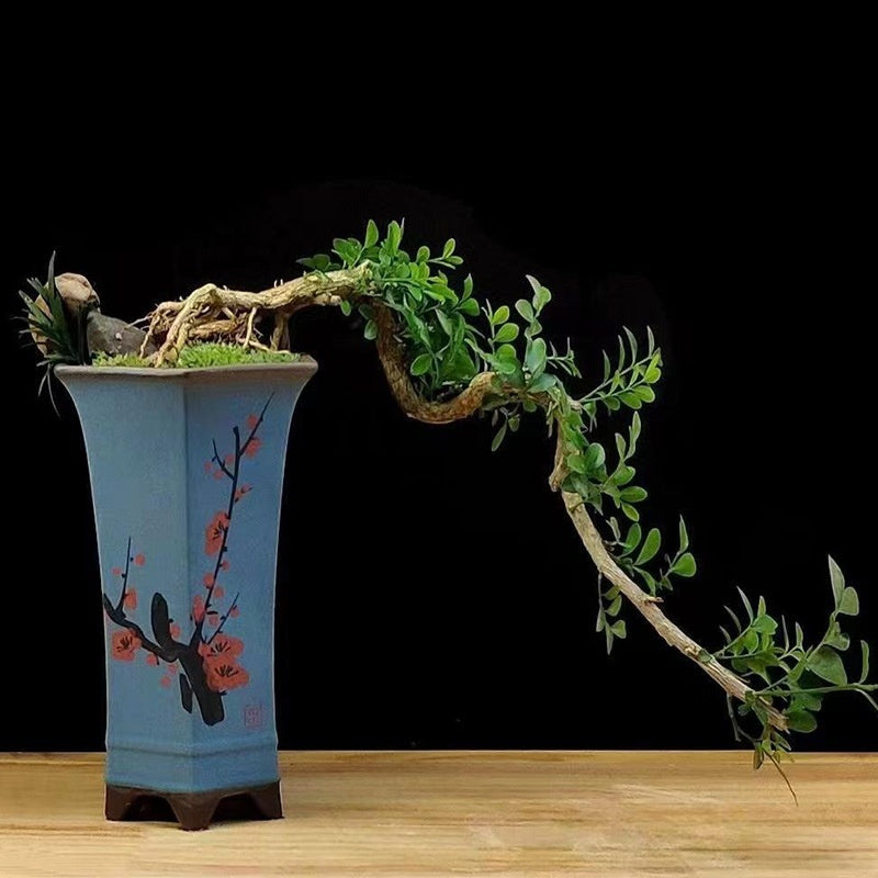 Yitaotang Large Yixing Clay Hexagonal Waist Flower Pot