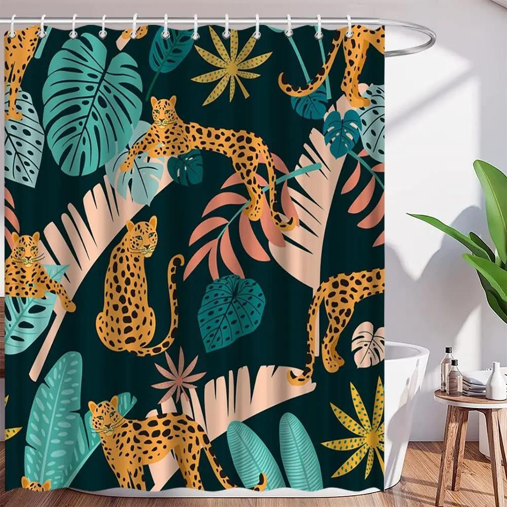 Modern Aesthetic Tropical Bohemian Cheetah Bath