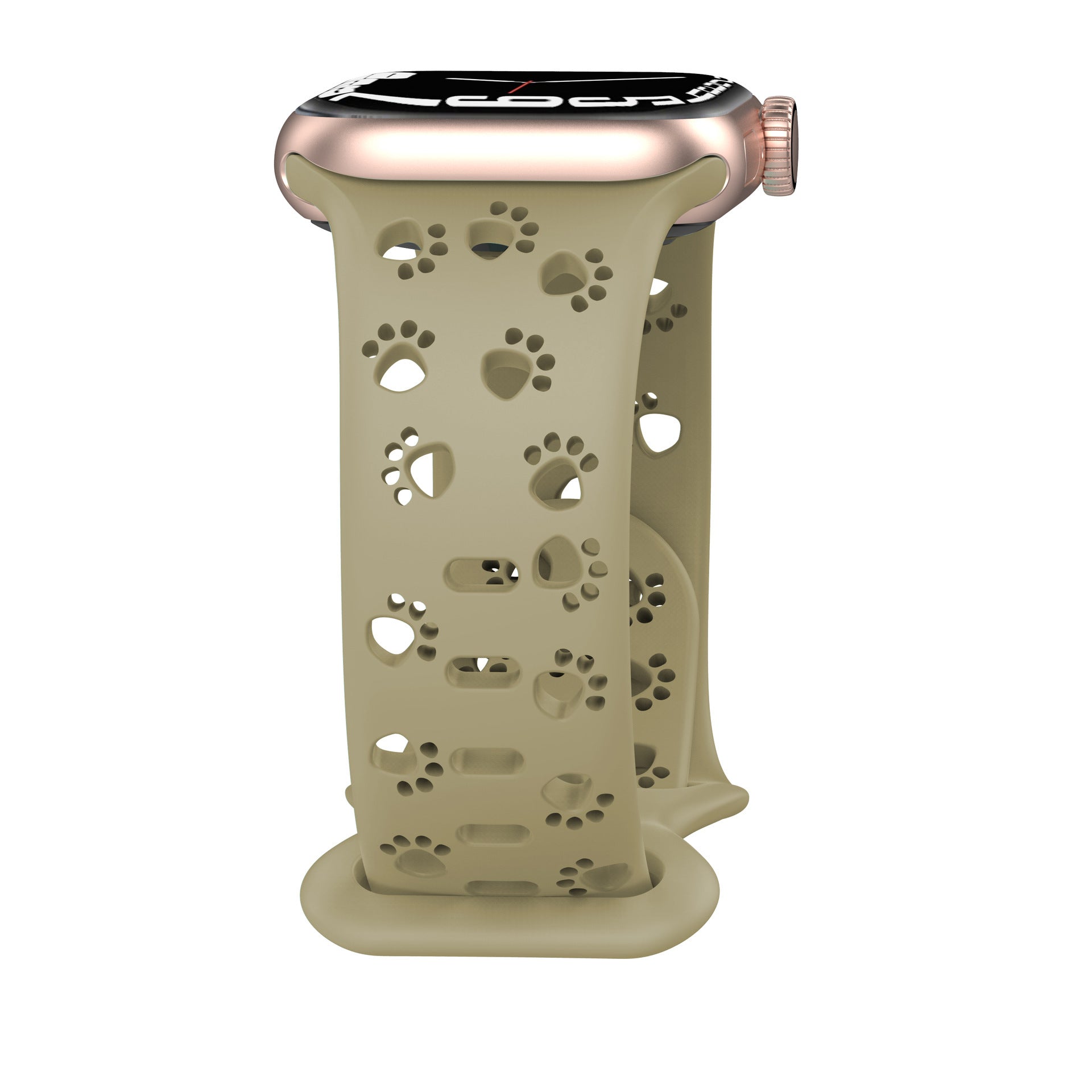 Cat's Paw Hollow Solid Color Silicone Strap