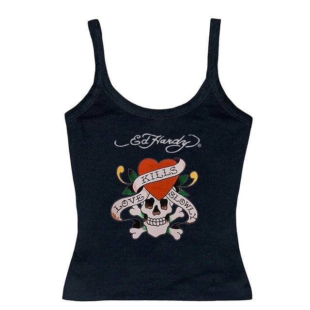 Short Print T-shirt Women's Retro Europe And America Top