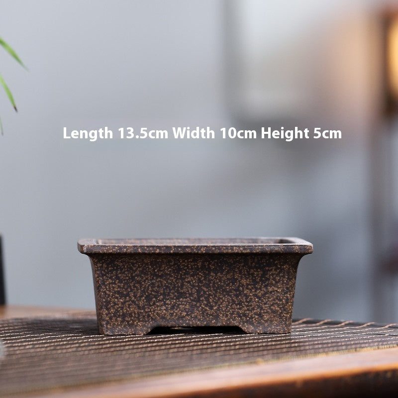 Yixing Purple Sand Small Flower Pot Stoneware Breathable