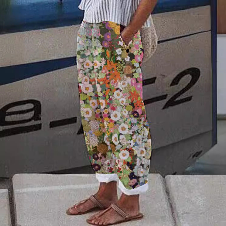 New Casual 3D Digital Printing Drawstring Trousers